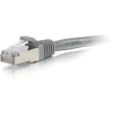 14FT CAT6A BOOTED STP GRY