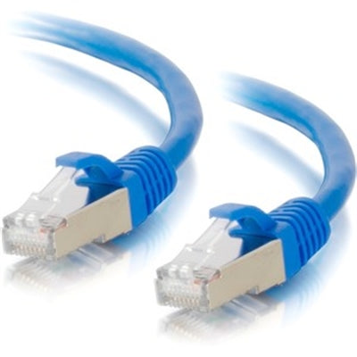 9FT CAT6A BOOTED STP BLU