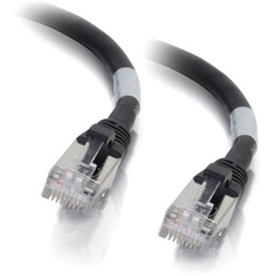 25FT CAT6A BOOTED STP BLK