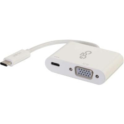 USB C to VGA USB C Chargin Wht