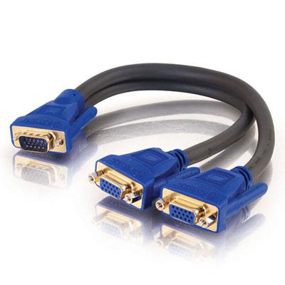 HD15 M to Two HD15 F Y Cable