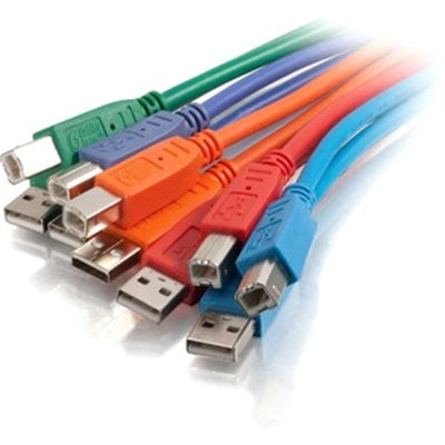 2M USB B MULTI COLOR PK 5PC