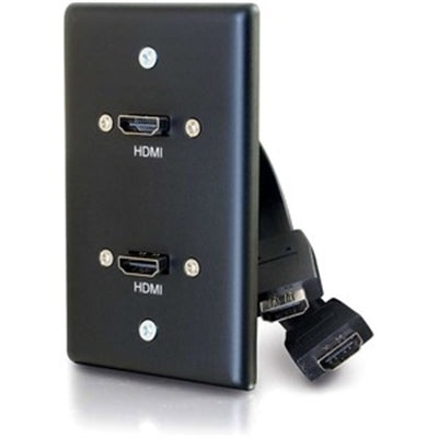 Single gang HDMI WP Black