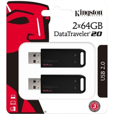 64GB USB2.0 DataTravelr 20 2PK