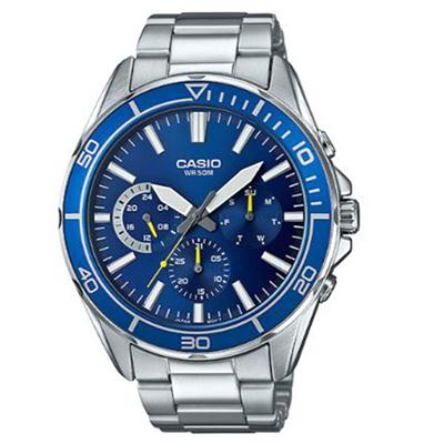 Diver Analog Watch Slvr Blue