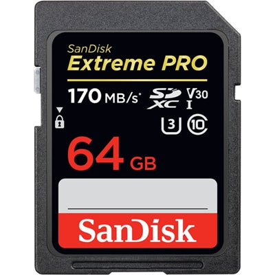 64GB Extreme Pro SD 170 90MBs