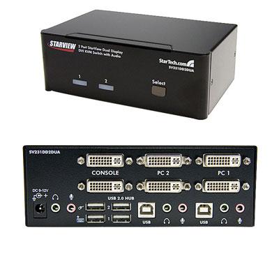 2 Port Dual DVI USB KVM Switch