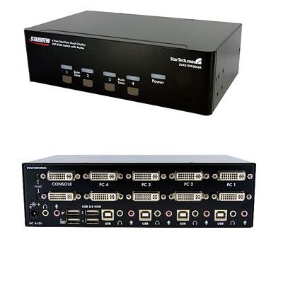 4 Port Dual DVI USB KVM Switch