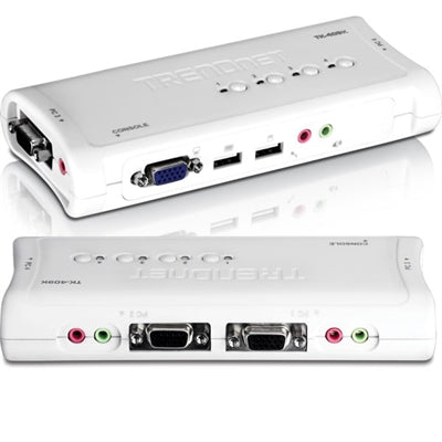 4-port USB KVM Switch Kit w/Au