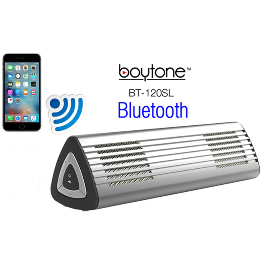 Boytone Bt-120sl Ultra-portable Wireless Bluetooth Speaker - Arctic Silver