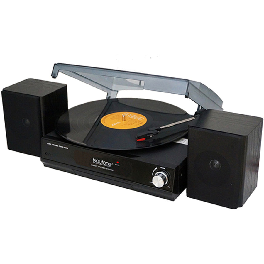 Boytone Bt-14tbb-sp 3 Speed Stereo 33/45/78 Rpm Turntable With 2 Detachable Speakers