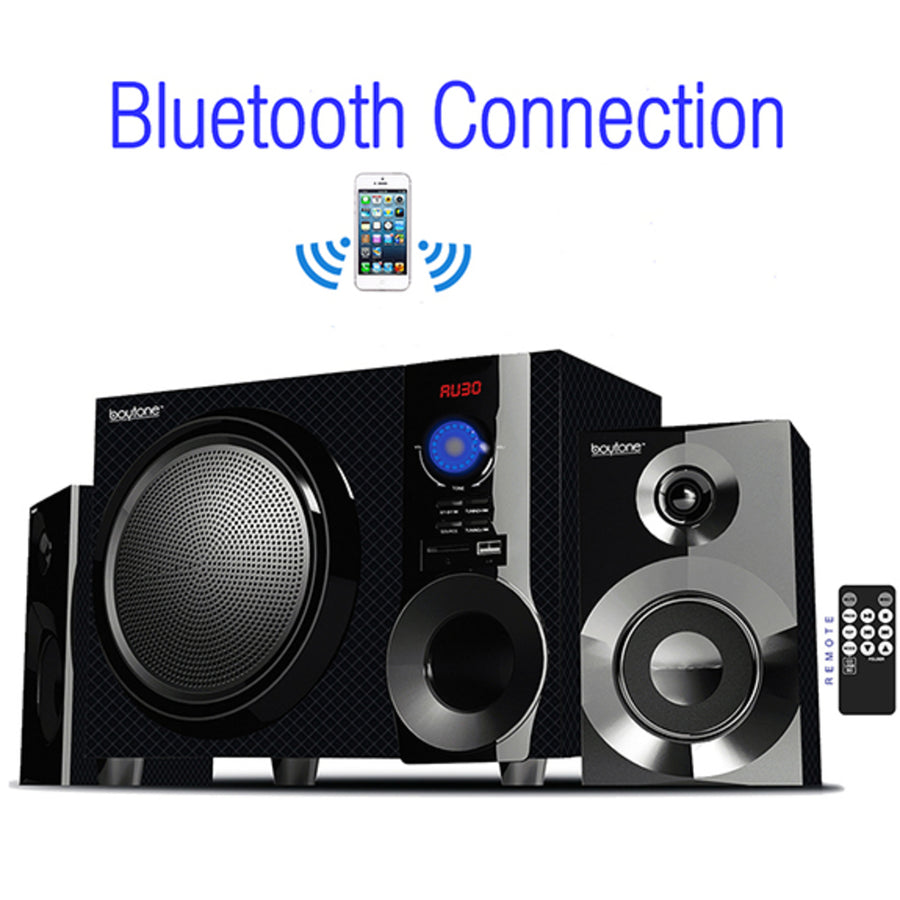 Boytone Bt-215fd Wireless Bluetooth 30-watt Speaker System With Fm Radio