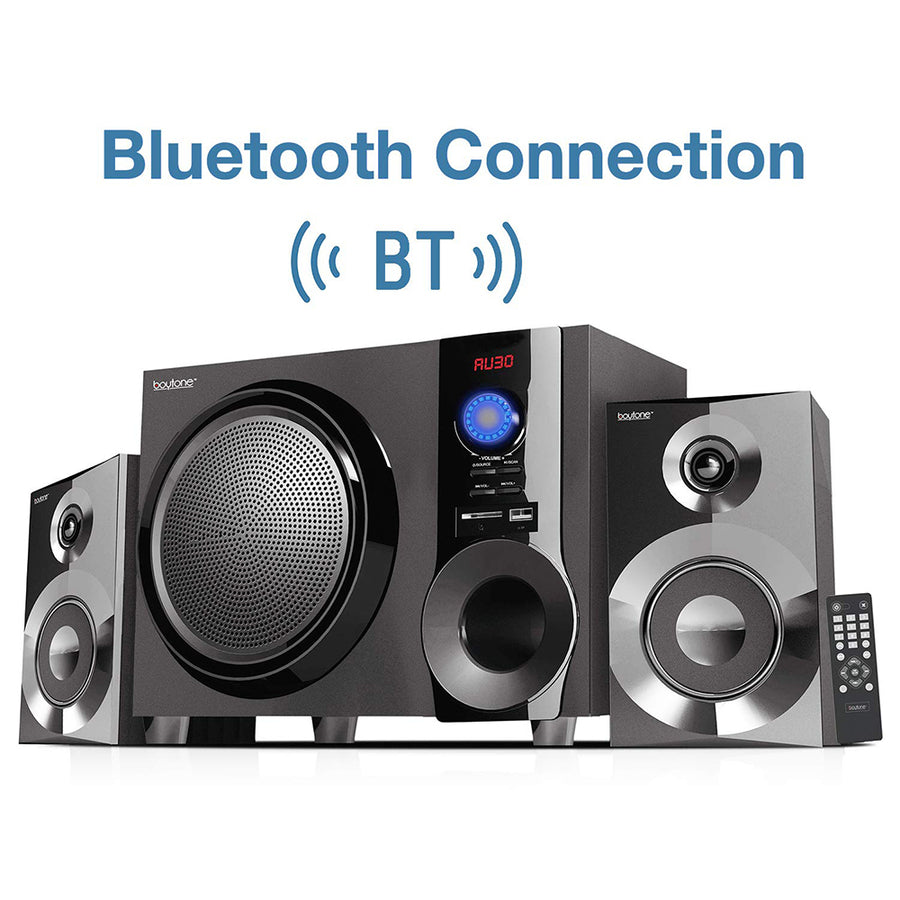 Boytone Bt-225fb Wireless Bluetooth 30-watt Speaker System With Fm Radio