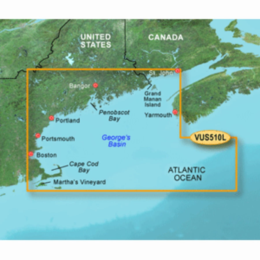 Garmin Bluechart® G3 Vision® Hd - Vus510l - St. John - Cape Cod - Microsd™/sd™