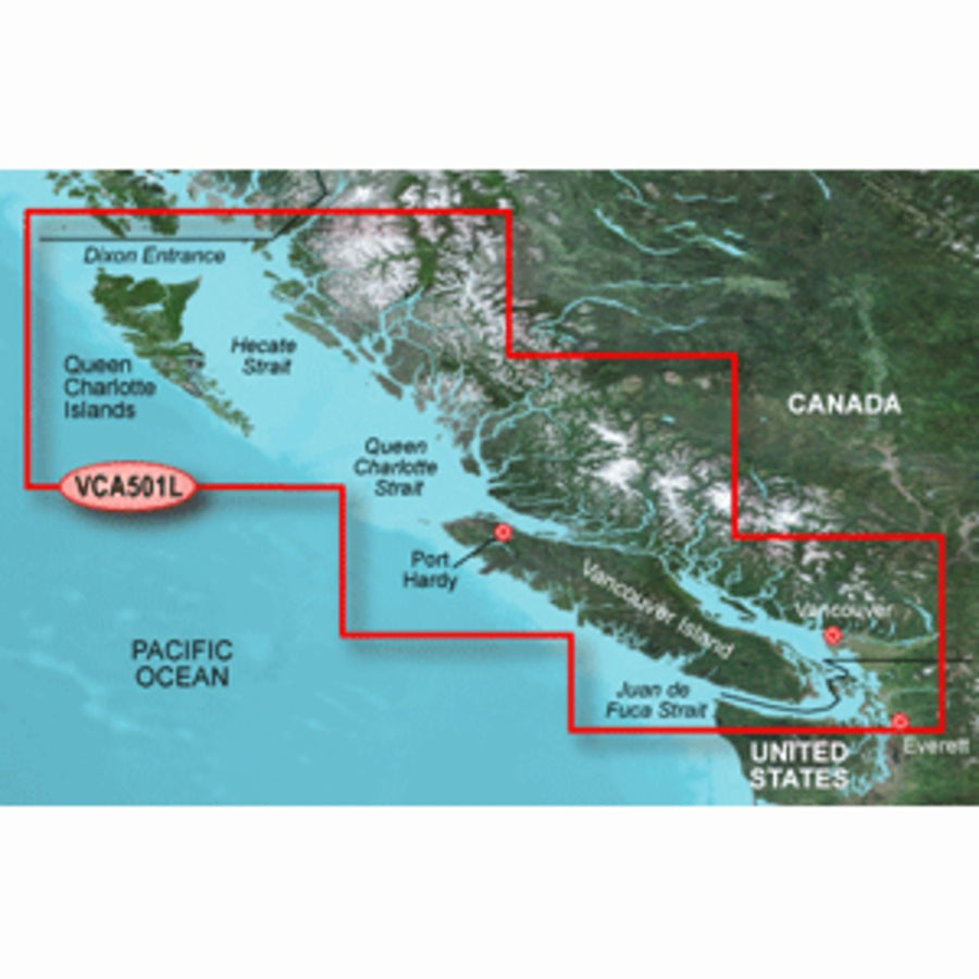 Garmin Bluechart® G3 Vision® Hd - Vca501l - Vancouver Island - Dixon Entrance - Microsd™/sd™