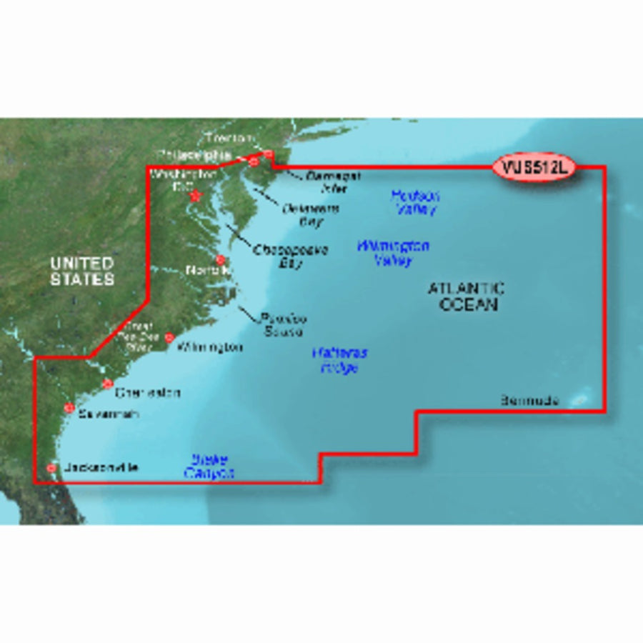 Garmin Bluechart® G3 Vision® Hd - Vus512l - Mid-atlantic - Microsd™/sd™