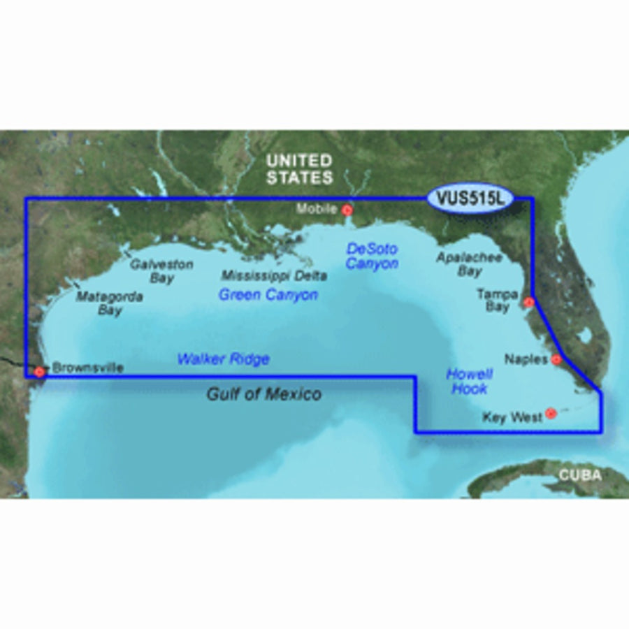 Garmin Bluechart® G3 Vision® Hd - Vus515l - Brownsville - Key Largo - Microsd™/sd™