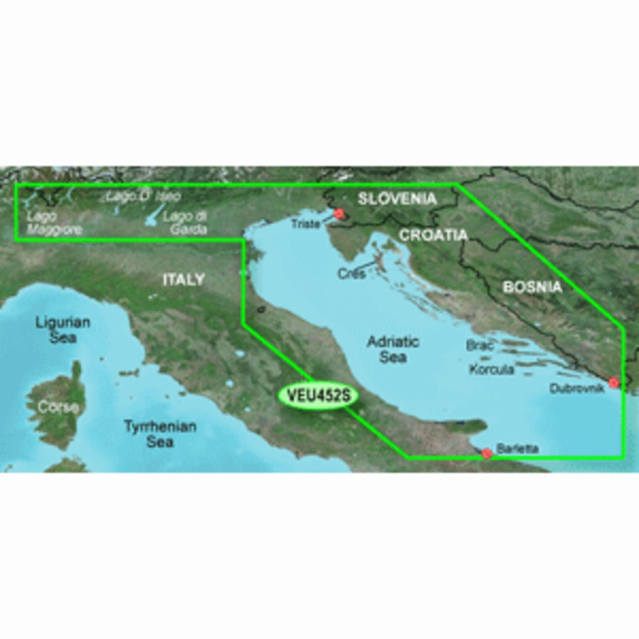 Garmin Bluechart® G3 Vision® Hd - Veu452s - Adriatic Sea, North Coast - Microsd™/sd™