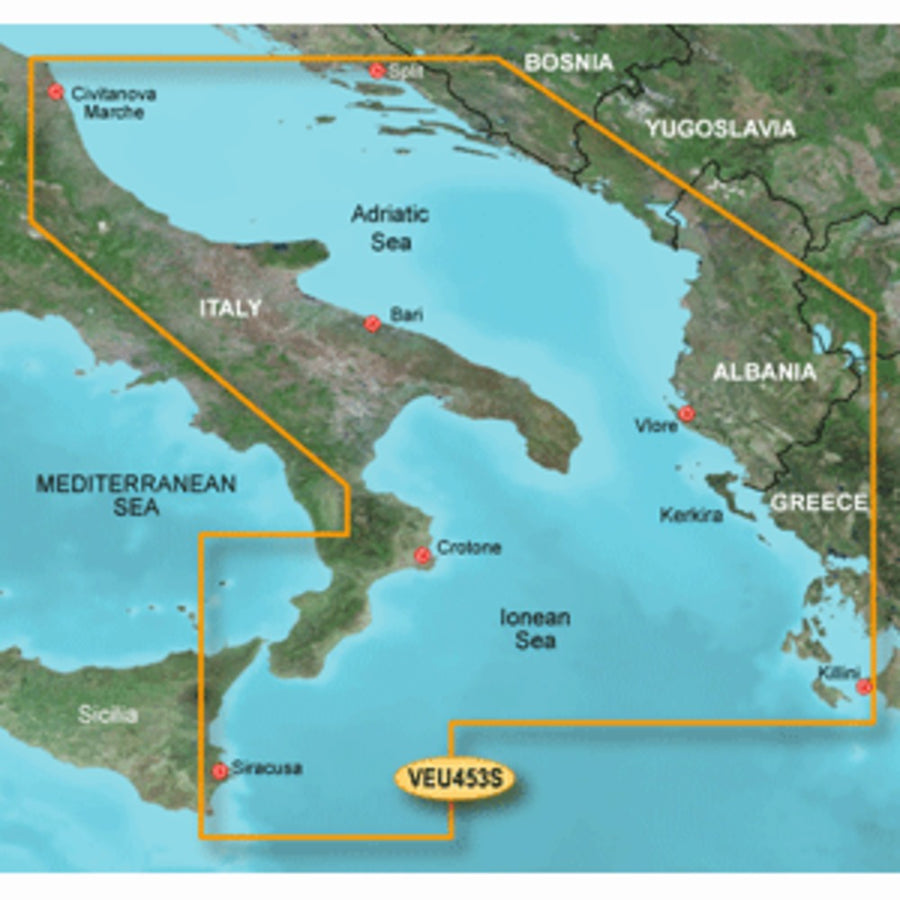 Garmin Bluechart® G3 Vision® Hd - Veu453s - Adriatic Sea, South Coast - Microsd™/sd™