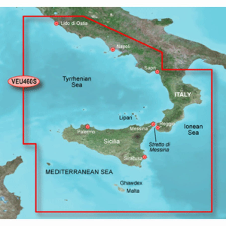 Garmin Bluechart® G3 Vision® Hd - Veu460s - Sicily To Lido Di Ostia - Microsd™/sd™