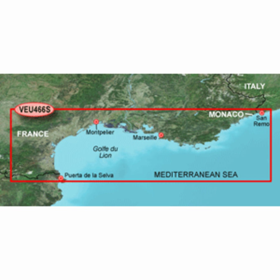 Garmin Bluechart® G3 Vision® Hd - Veu466s - Golfe Du Lion To San Remo - Microsd™/sd™