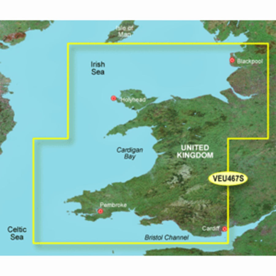 Garmin Bluechart® G3 Vision® Hd - Veu467s - Blackpool To Cardiff - Microsd™/sd™