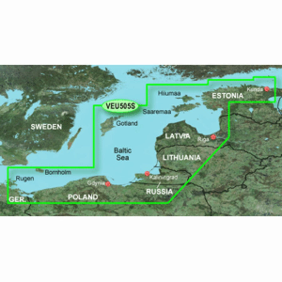 Garmin Bluechart® G3 Vision® Hd - Veu505s - Baltic Sea, East Coast - Microsd™/sd™