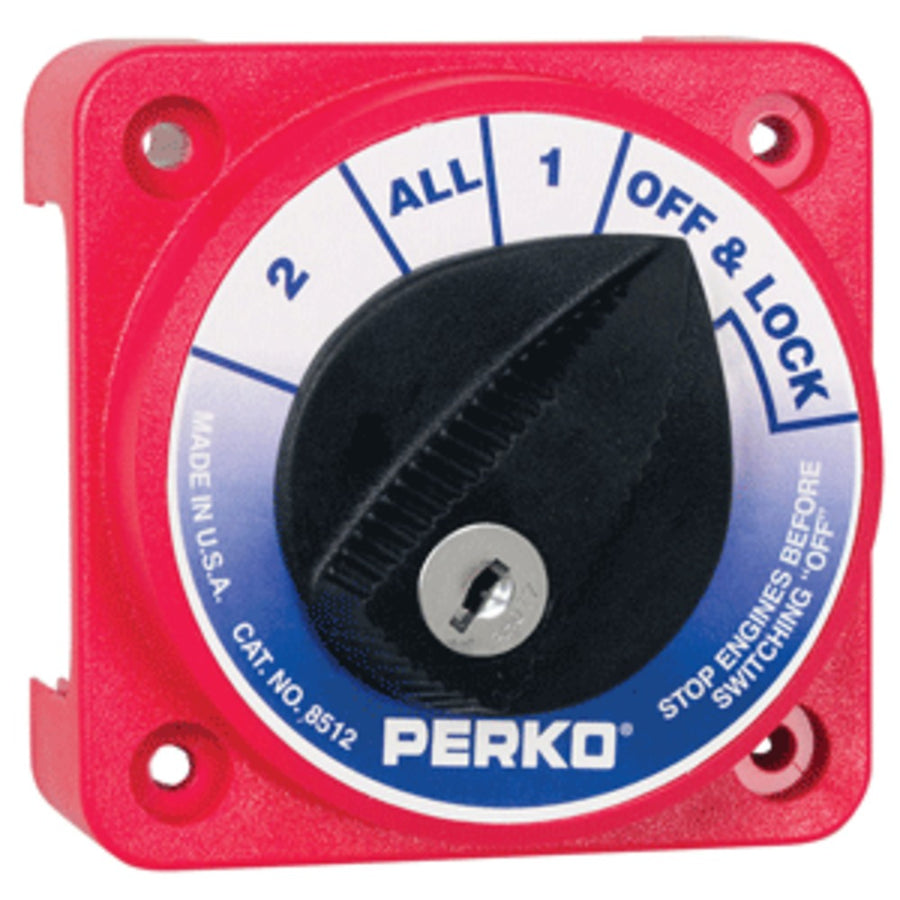 Perko Compact Medium Duty Battery Selector Switch W/key Lock