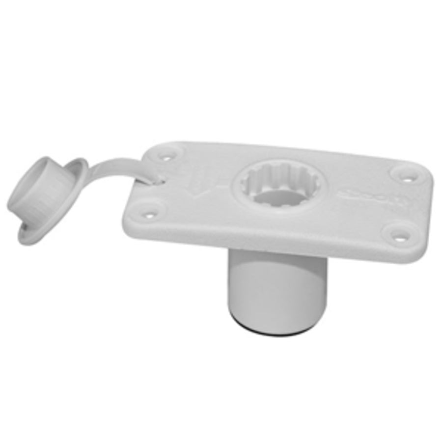 Scotty 244 Flush Deck Mount White W/rain Cap