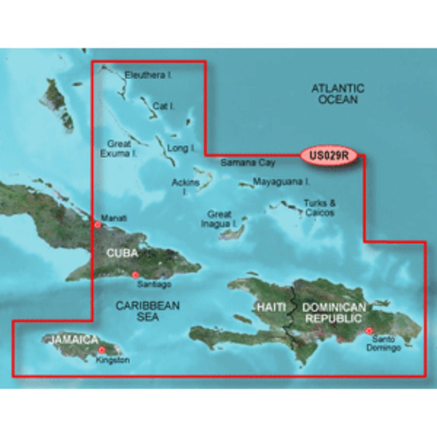 Garmin Bluechart® G3 Hd - Hxus029r - Southern Bahamas - Microsd™/sd™