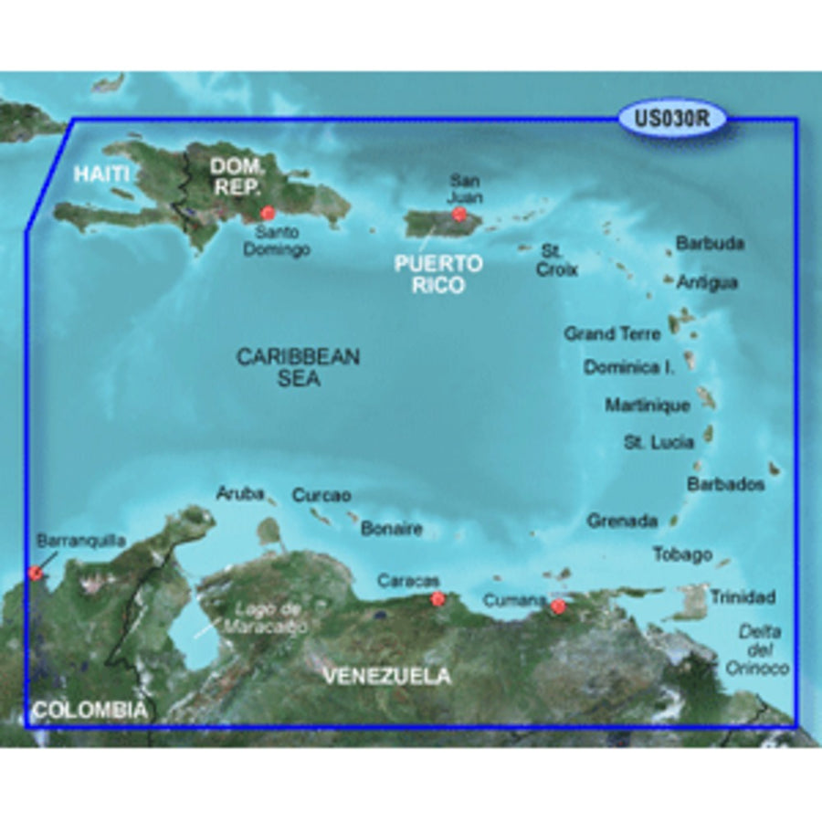 Garmin Bluechart® G2 Hd - Hxus030r - Southeast Caribbean - Microsd™/sd™