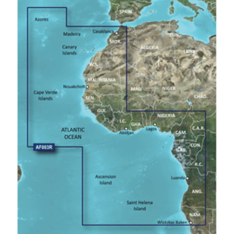 Garmin Bluechart® G2 Hd - Hxaf003r - Western Africa - Microsd™/sd™