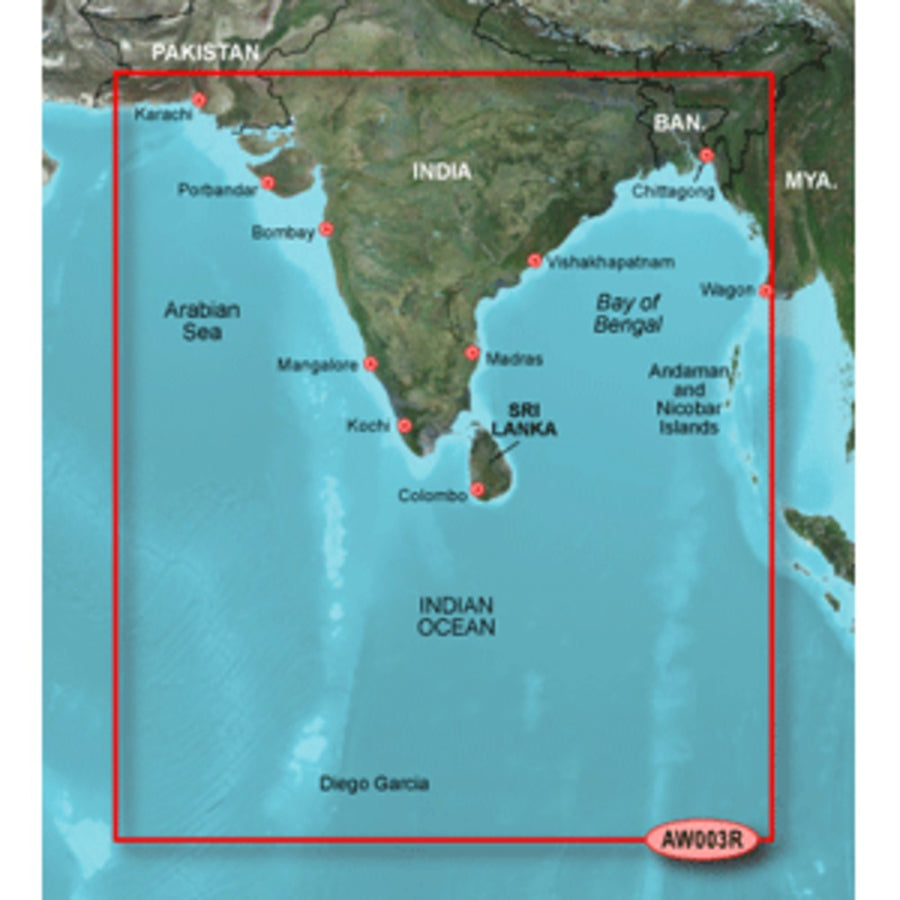 Garmin Bluechart® G2 Hd - Hxaw003r - Indian Subcontinent - Microsd™/sd™