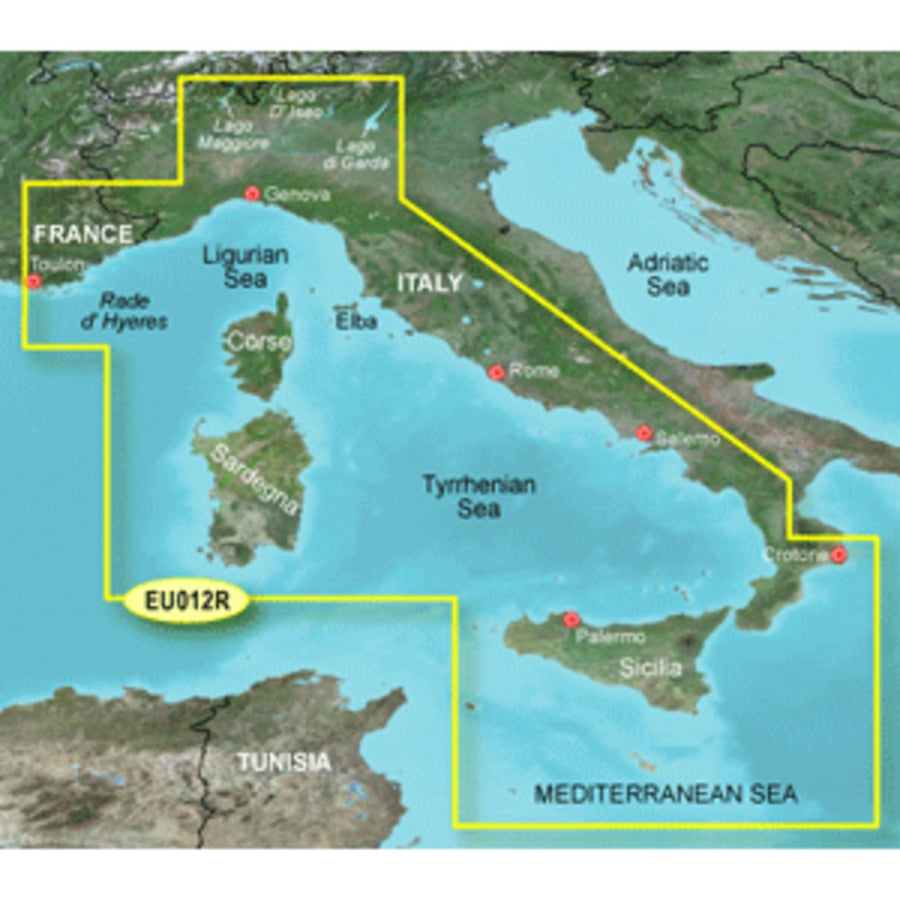 Garmin Bluechart® G3 Hd - Hxeu012r - Italy West Coast - Microsd™/sd™