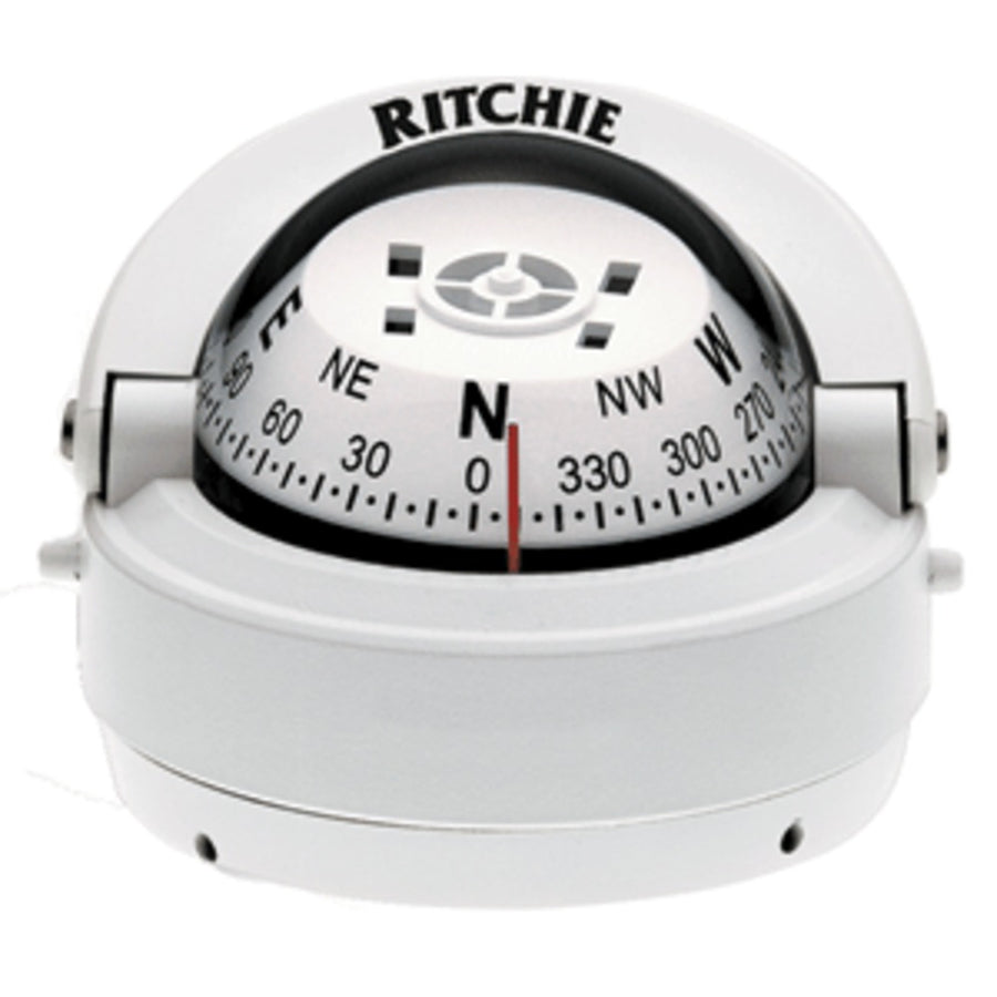 Ritchie S-53w Explorer Compass - Surface Mount - White