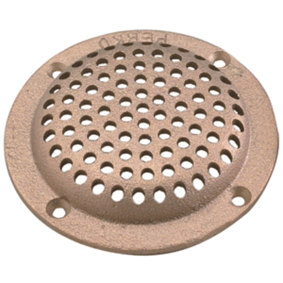 Perko 3-1/2 Round Bronze Strainer Made In The Usa