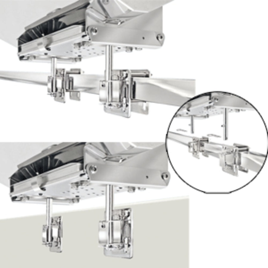 Magma Dual Square/flat Or Side Bulkhead Rail Mount Hd