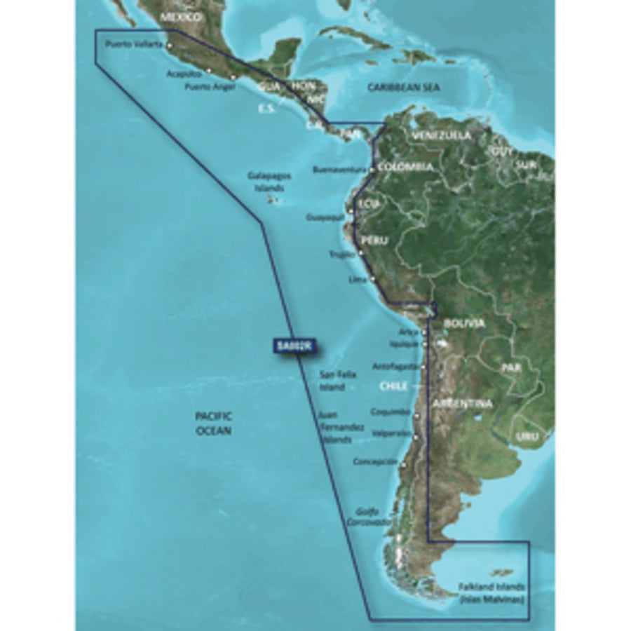 Garmin Bluechart® G2 Vision® Hd - Vsa002r - South America West Coast - Microsd™/sd™