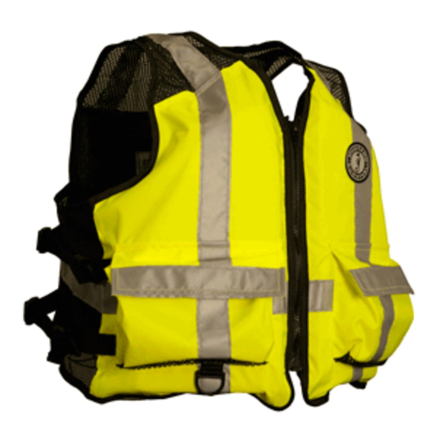 Mustang High Visibility Industrial Mesh Vest - L/xl - Yellow/black