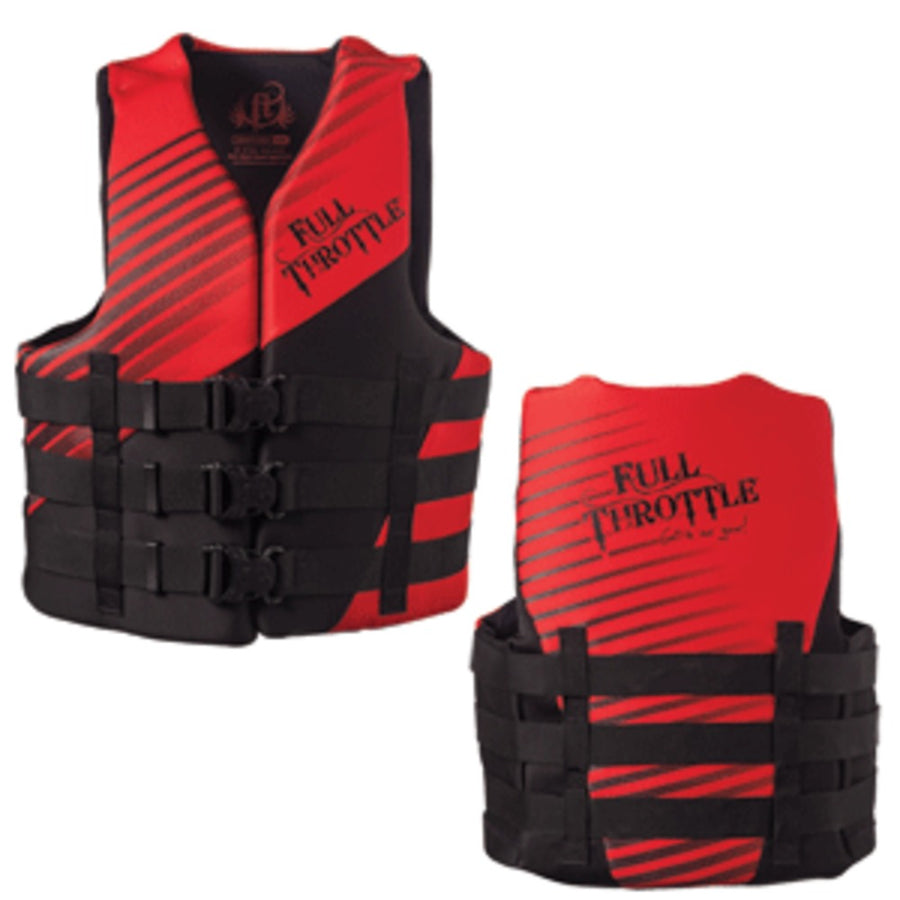 Full Throttle Rapid Dry Pfd - Adult 2xl/4xl - Red/black