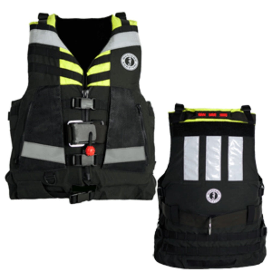 Mustang Universal Swift Water Rescue Vest - Fluorescent Yellow-green/black