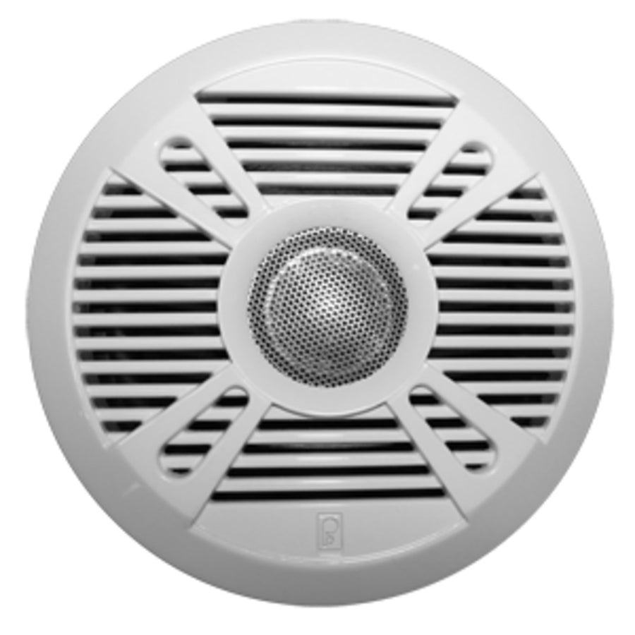 Poly-planar Ma7050 5 2-way Marine Speaker W/2 Grills - White & Graphite