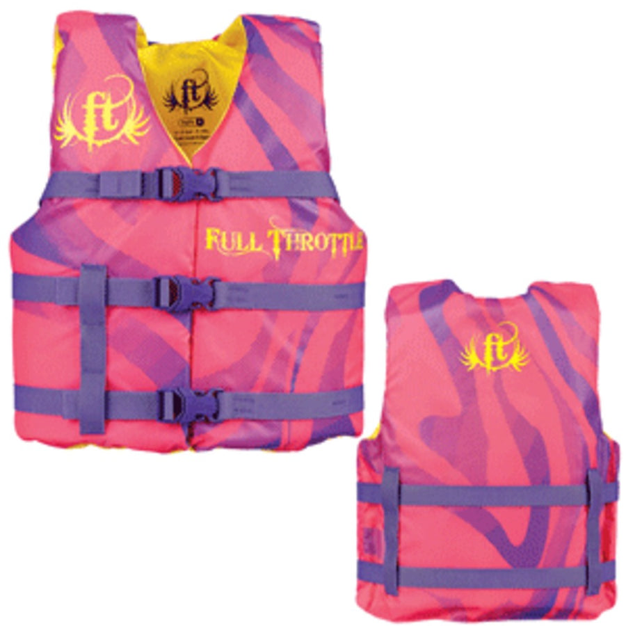 Full Throttle Character Life Vest - Youth 50-90lbs - Pink