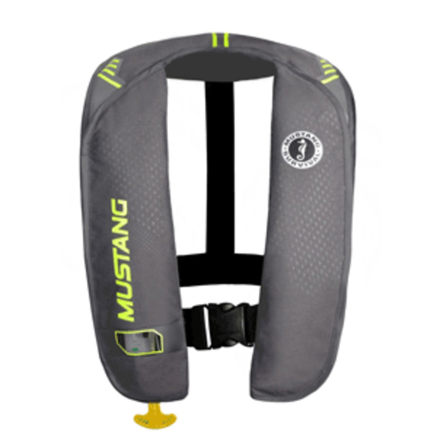 Mustang Mit 100 Inflatable Manual Pfd - Gray/flourescent Yellow-green