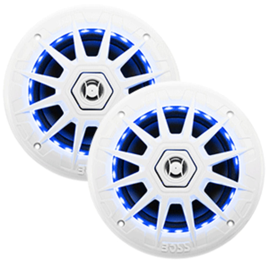 Boss Audio Mrgb65 Coaxial Marine 6.5 Speakers W/rgb Led Lights