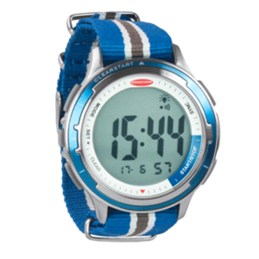 Ronstan Clear Start™ Sailing Watch - 50mm (2) - Stainless Steel W/blue Canvas Band