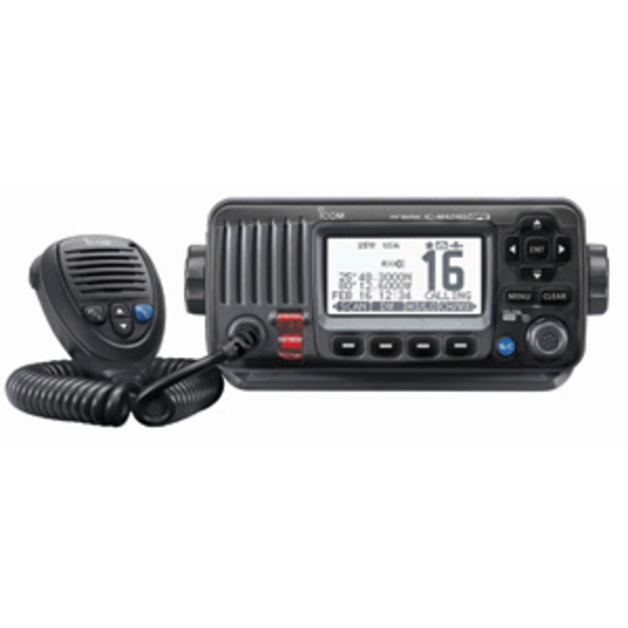 Icom M424g Fixed Mount Vhf Marine Transceiver W/built-in Gps - Black