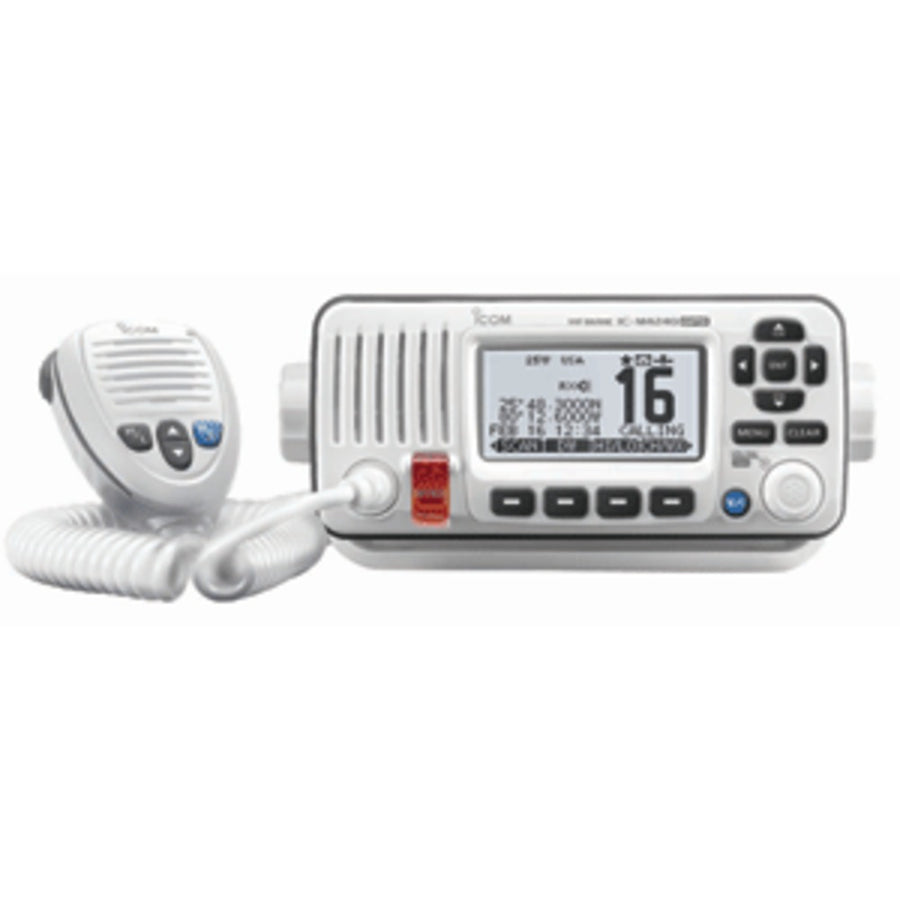 Icom M424g Fixed Mount Vhf Marine Transceiver W/built-in Gps - Super White