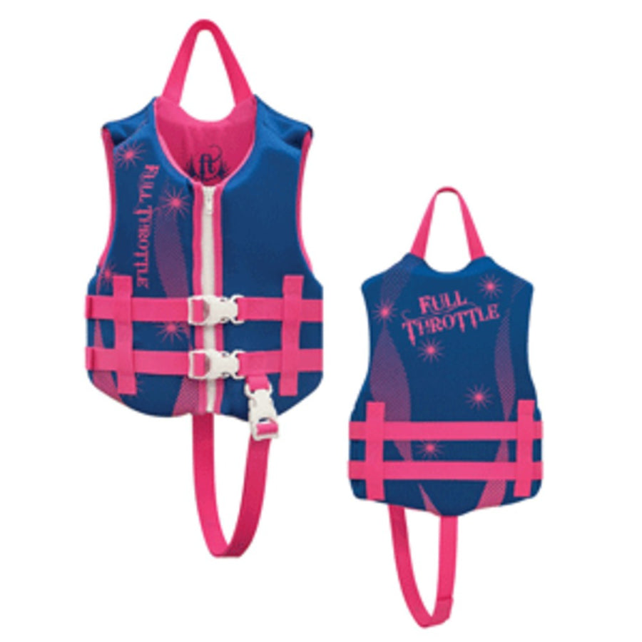 Full Throttle Rapid-dry Life Vest - Child 30-50lbs - Blue/pink