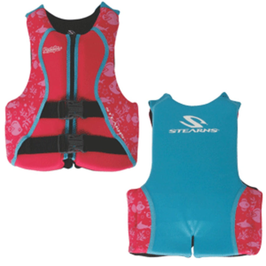 Puddle Jumper Youth Hydroprene™ Life Vest - Pink/teal - 50-90lbs